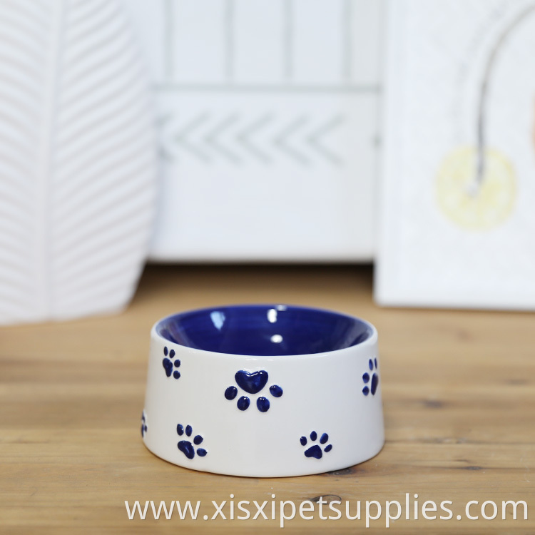 Customizable Pet Products Logo Custom Pet Ceramic Dog Bowl